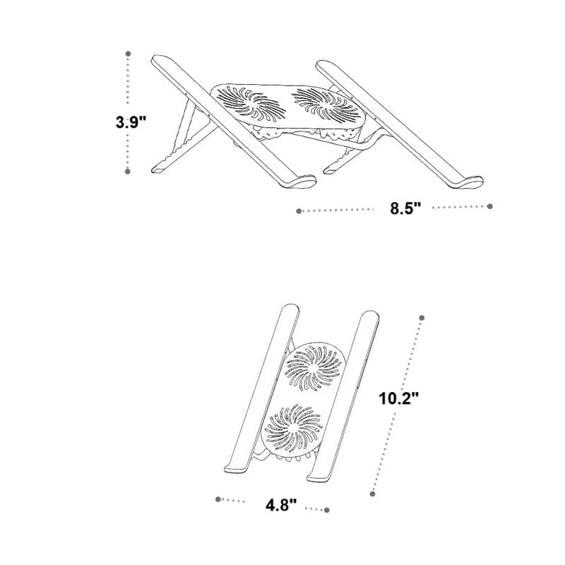 Laptop Stand | Dual Fan Cooling System | Adjustable Laptop Stand for Desk - 9
