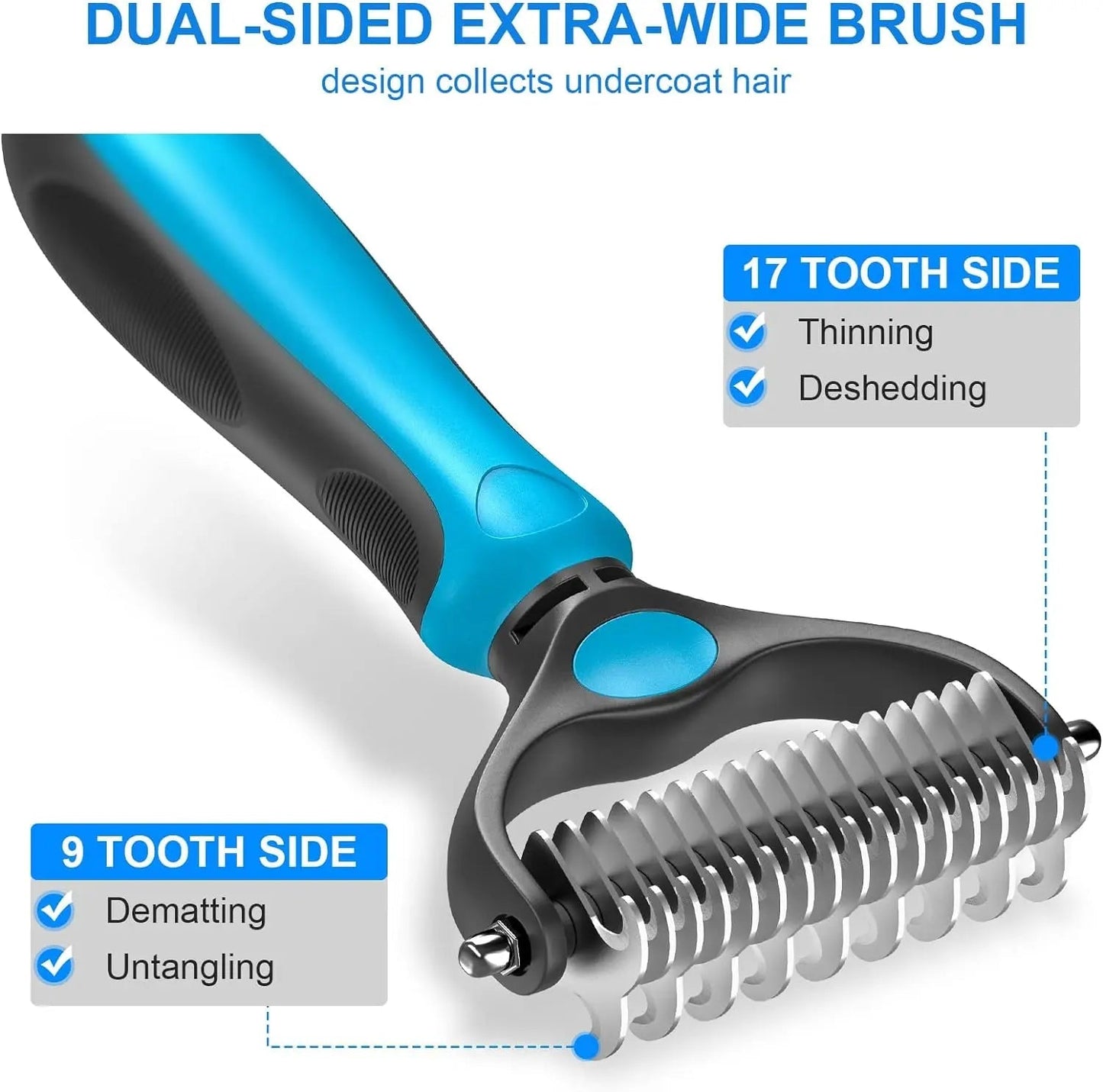 Pet Brush | Gentle Shedding and Detangling Tool | Cat Brush and Dog Brush for Effective Fur Removal 6
