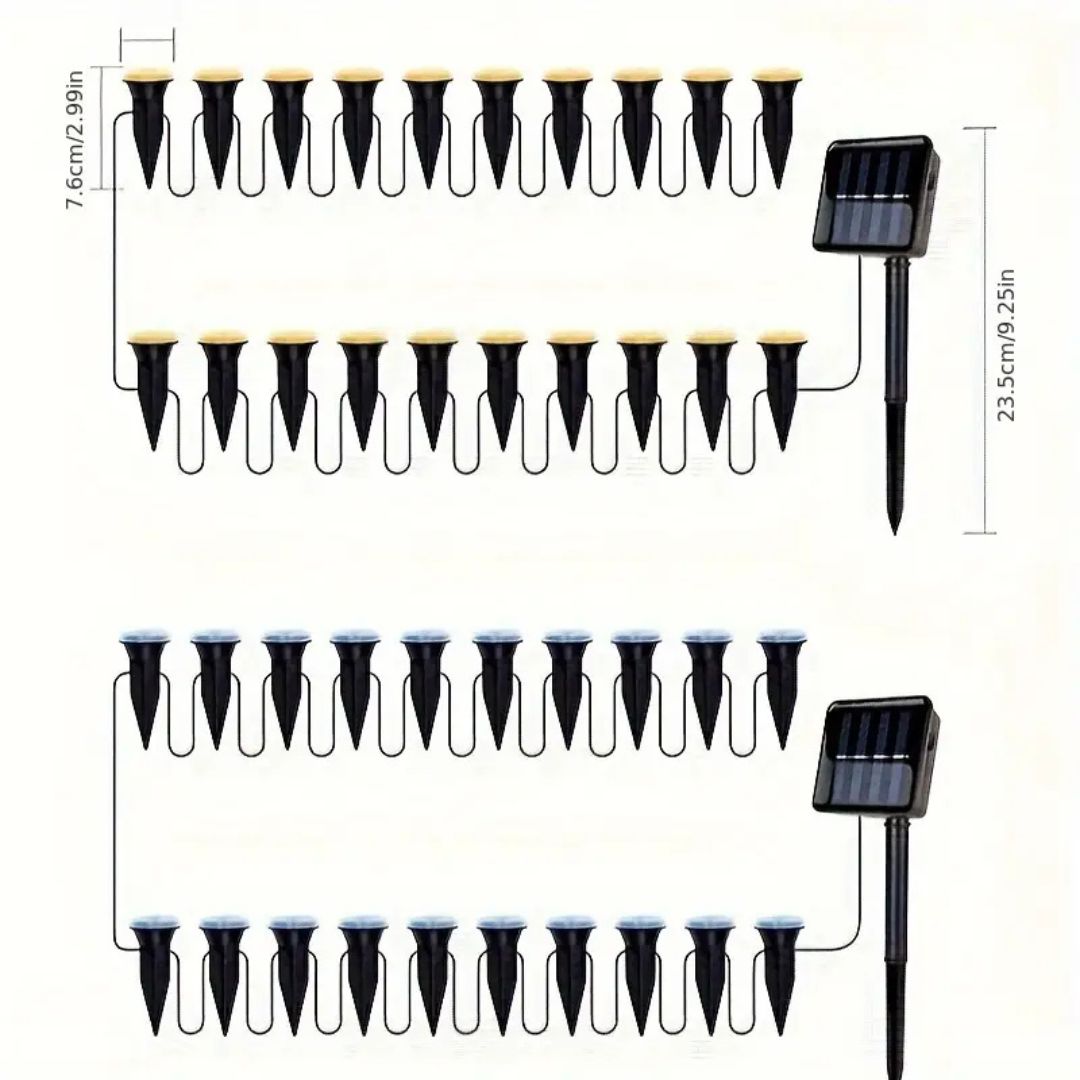 Solar Garden Lights | Weatherproof Design | 15-Pack Solar Lights Outdoor for Pathways and Patios 4