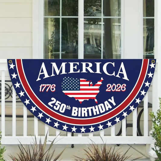250th Anniversary USA Fan Flag | Handcrafted Heavy-Duty Double-Layer Banner | Weather-Resistant UV-Proof Commemorative Flag 5
