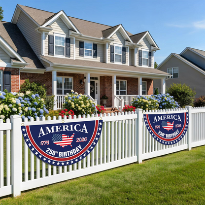 250th Anniversary USA Fan Flag | Handcrafted Heavy-Duty Double-Layer Banner | Weather-Resistant UV-Proof Commemorative Flag 8