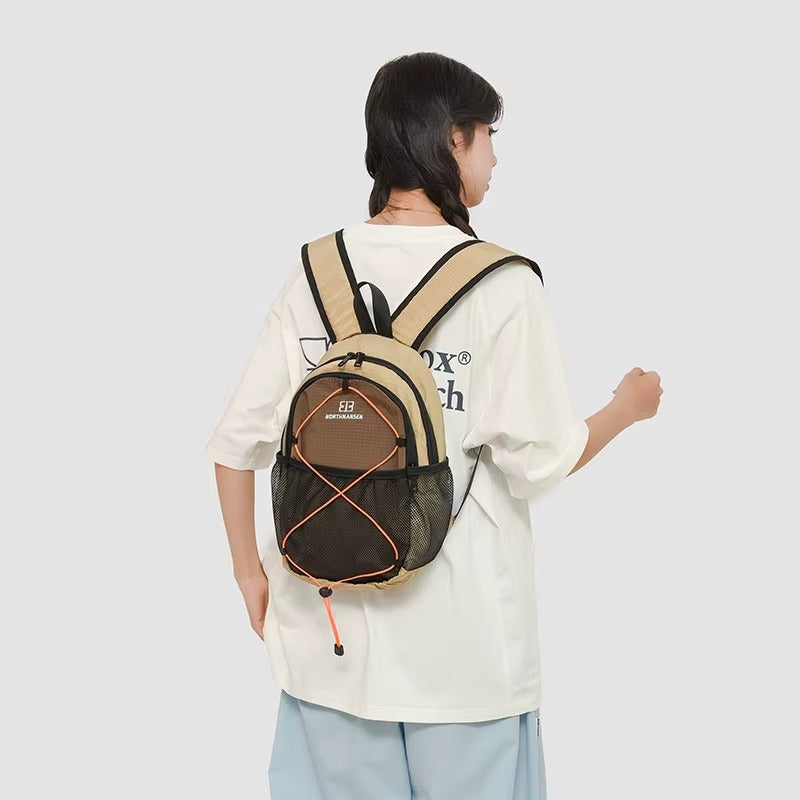 Backpack | Lightweight Nylon | Stylish Color Block Design for Outdoor Activities 2