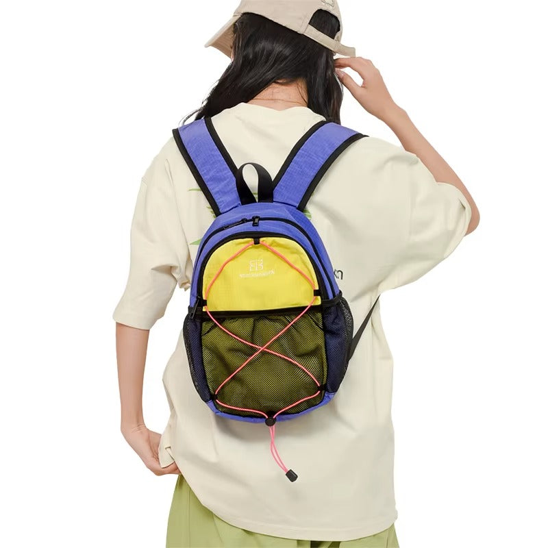 Backpack | Lightweight Nylon | Stylish Color Block Design for Outdoor Activities 7