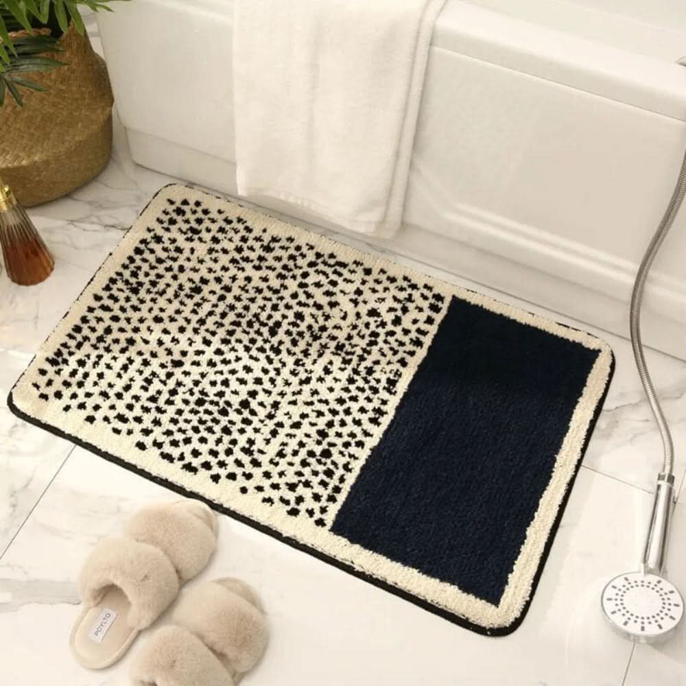 Bath Mat | Non-Slip Backing | Handcrafted Abstract Design 0