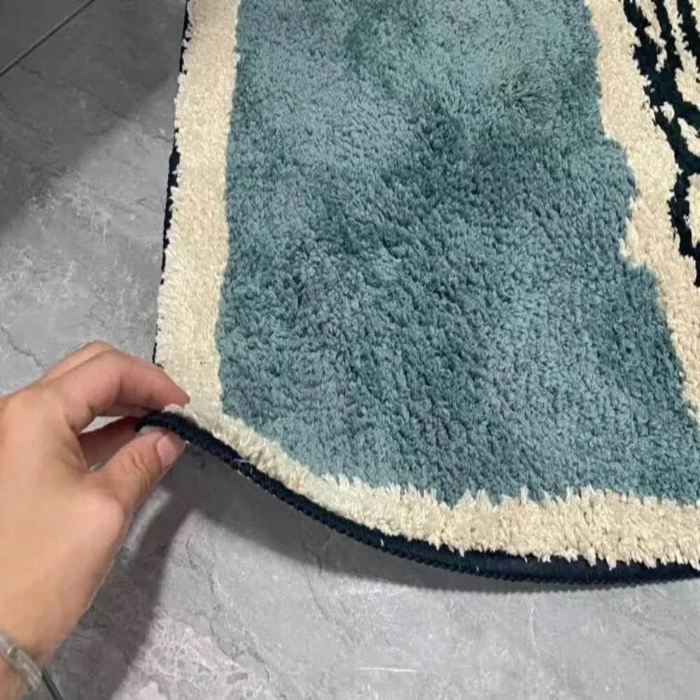 Bath Mat | Non-Slip Backing | Handcrafted Abstract Design 5