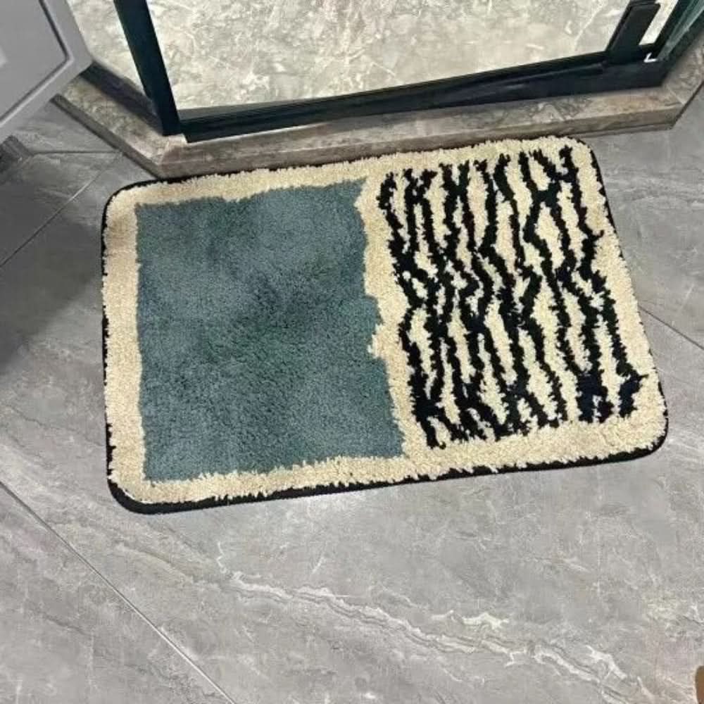 Bath Mat | Non-Slip Backing | Handcrafted Abstract Design 7