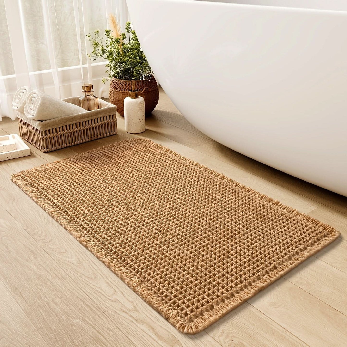 Bath Mat | Ultra-Absorbent Cotton | Quick-Drying Non-Slip Design 1