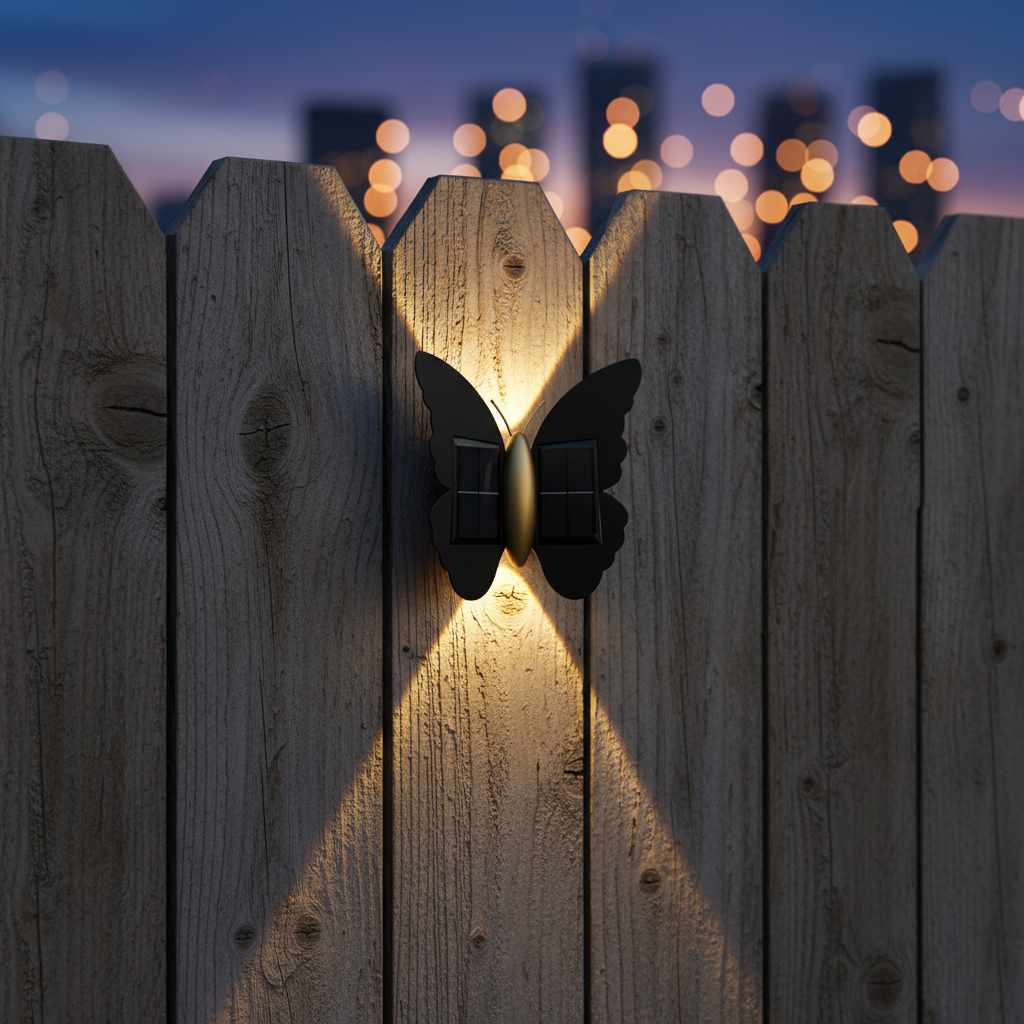 Butterfly Solar Wall Light - Motion Sensor Outdoor Security