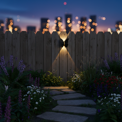 Butterfly Solar Wall Light - Motion Sensor Outdoor Security