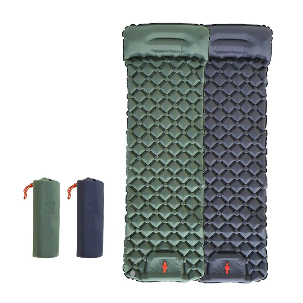 Camping Sleeping Pad | Built-In Pillow | Self-Inflating Lightweight Design 1