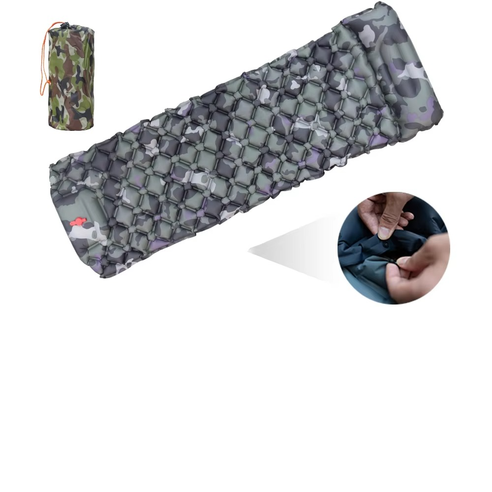 Camping Sleeping Pad | Built-In Pillow | Self-Inflating Lightweight Design 5