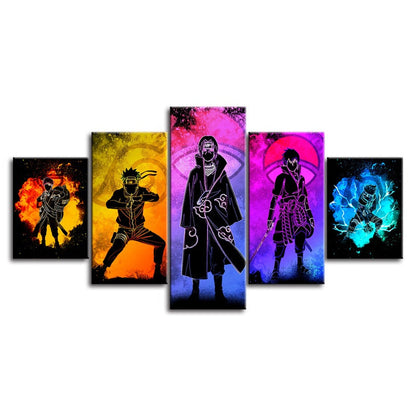 Canvas Wall Art | Durable Waterproof Material | 5-Piece Naruto Anime Canvas Prints 0