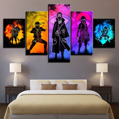 Canvas Wall Art | Durable Waterproof Material | 5-Piece Naruto Anime Canvas Prints 1