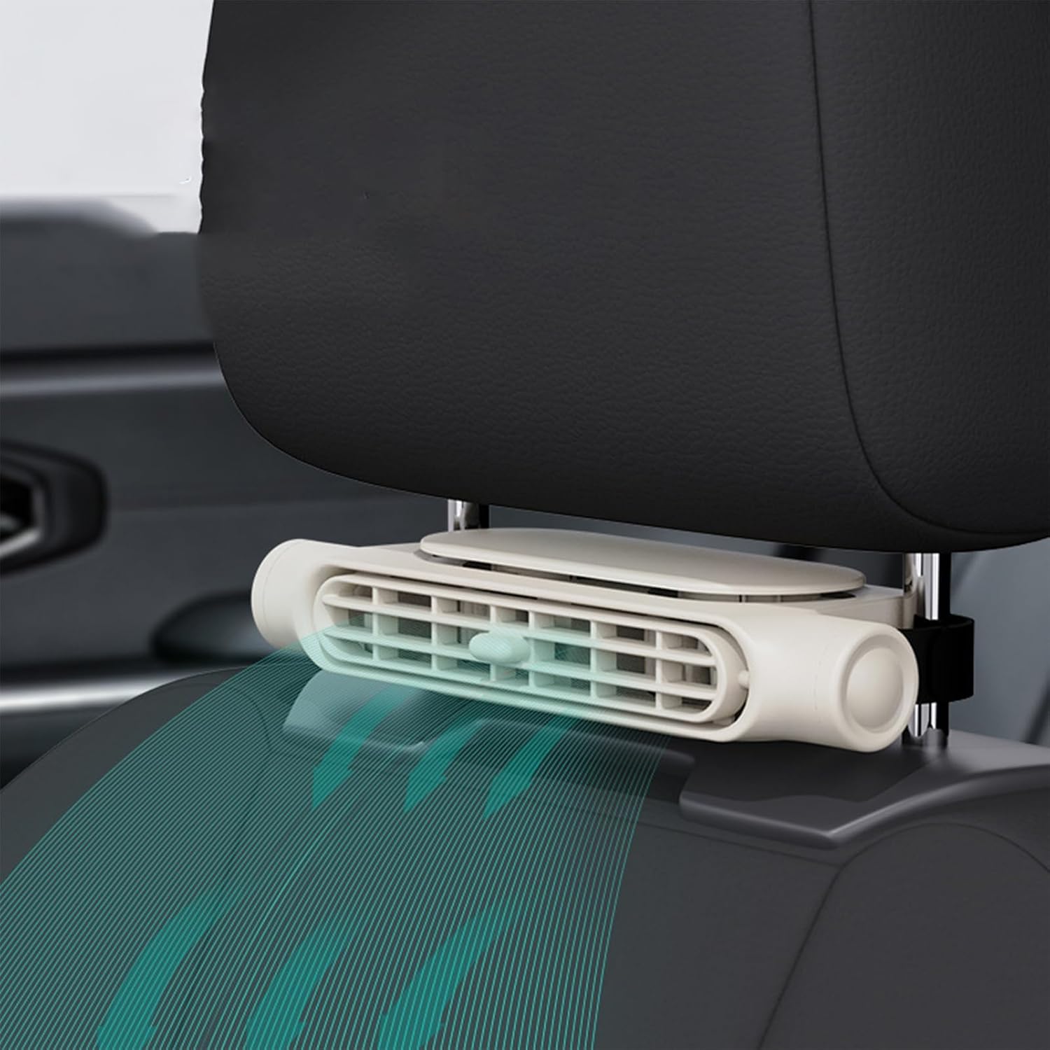 Car Fan | Bladeless Design with Three Speed Settings | USB Fan for Car and Headrest Mount - 3