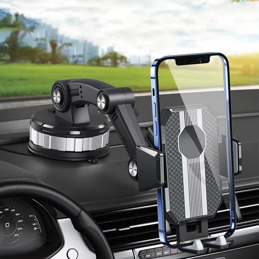 Car Phone Holder | Strong Suction Cup | Cell Phone Holder for Car with 360° Rotation and One-Handed Operation 0