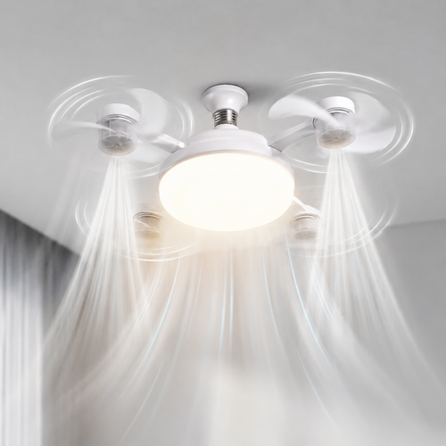 Ceiling Fan Light | E27 Socket Compatibility | Modern Flush Mount Ceiling Fan Lighting Fixture