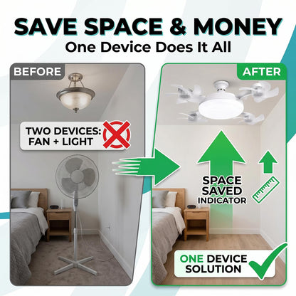 Ceiling Fan Light | E27 Socket Compatibility | Modern Flush Mount Ceiling Fan Lighting Fixture 5