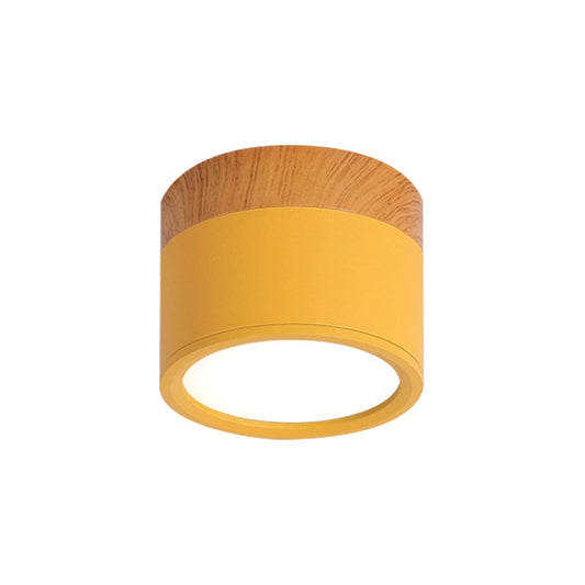 Ceiling Light | Stylish Metal and Wood Design | Flush Mount Ceiling Light for Kitchen and Bar 0