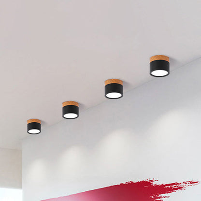 Ceiling Light | Stylish Metal and Wood Design | Flush Mount Ceiling Light for Kitchen and Bar 2
