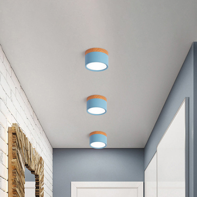 Ceiling Light | Stylish Metal and Wood Design | Flush Mount Ceiling Light for Kitchen and Bar 3