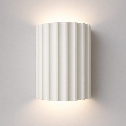 Wall Sconce Lighting | Durable Resin Material | Minimalist Groove Design for Upward and Downward Illumination