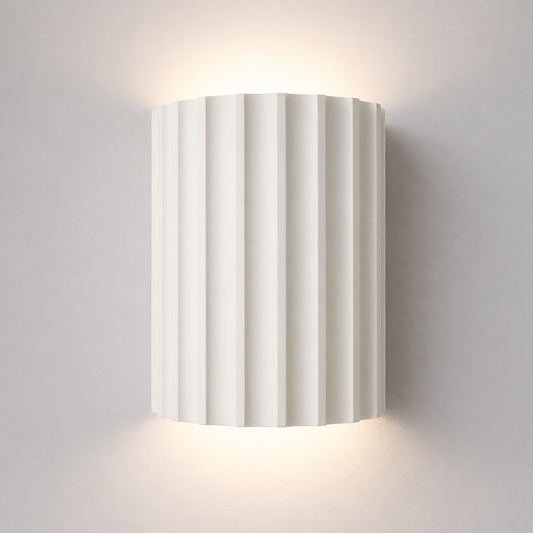 Wall Sconce Lighting | Durable Resin Material | Minimalist Groove Design for Upward and Downward Illumination