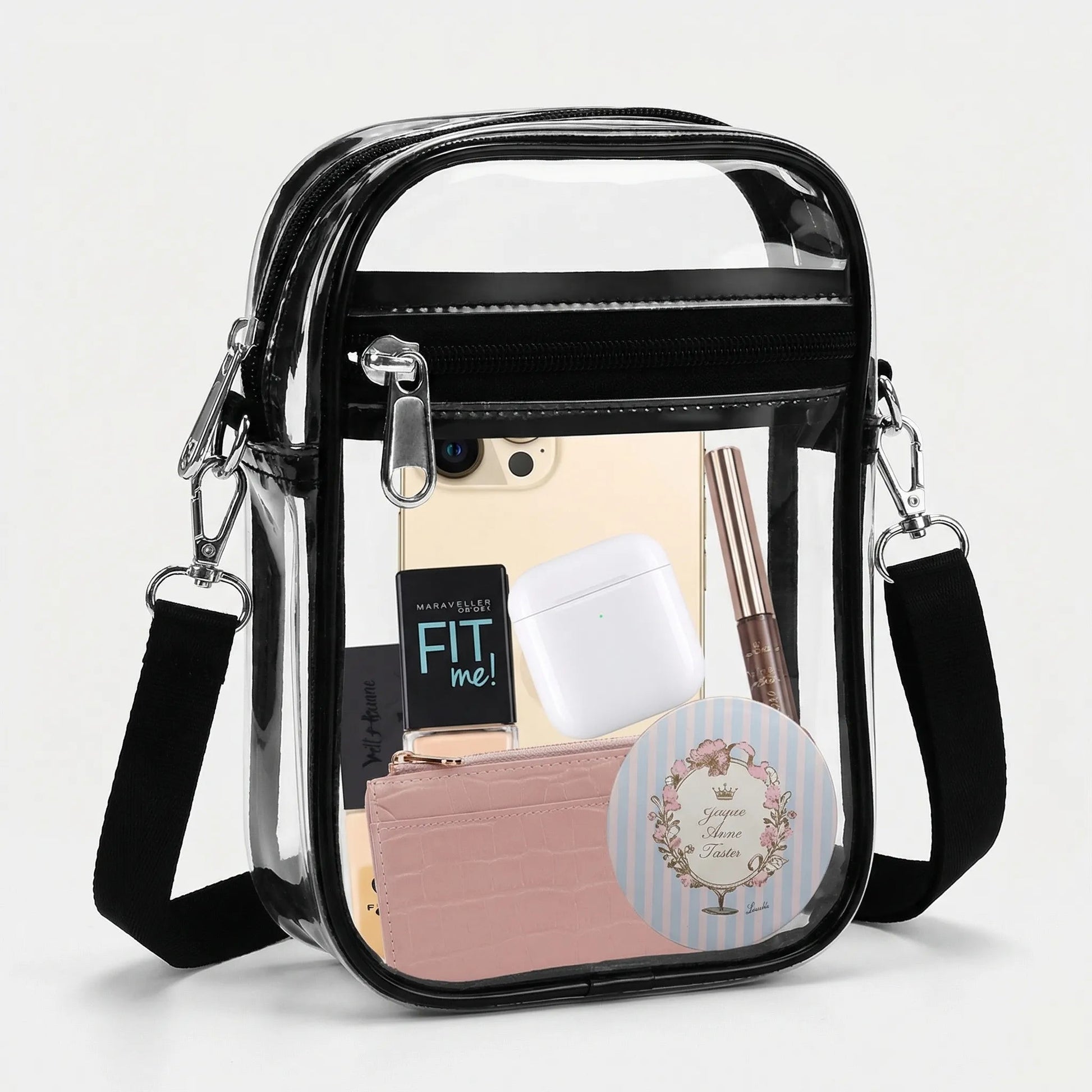 Clear Crossbody Bag | Water-Resistant Material | Ideal for Festivals and Stadiums 1