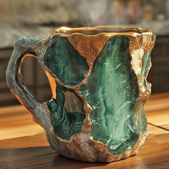 Coffee Cup | Handmade Mineral Crystal | Insulating Microwave Safe Coffee Mugs 350-450ml 2