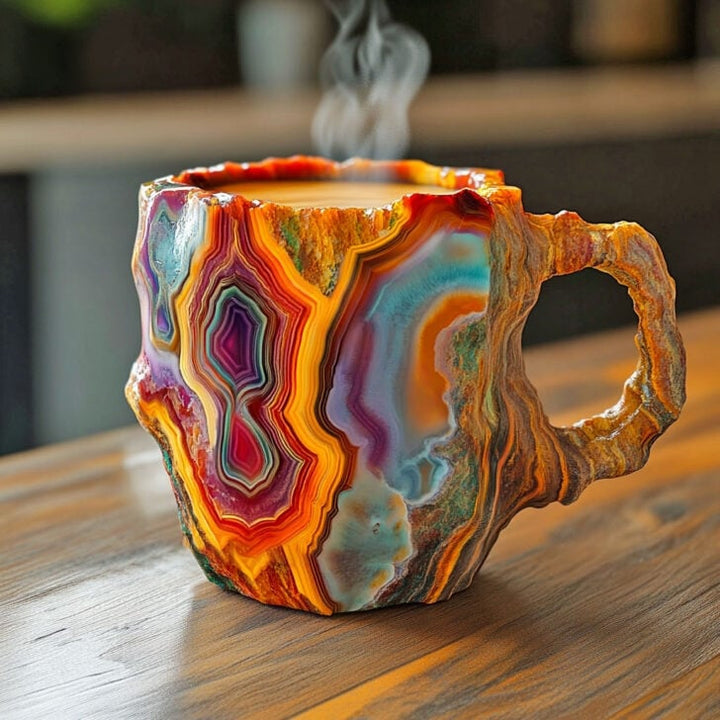 Coffee Cup | Handmade Mineral Crystal | Insulating Microwave Safe Coffee Mugs 350-450ml 4