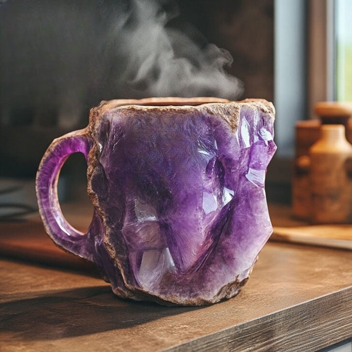 Coffee Cup | Handmade Mineral Crystal | Insulating Microwave Safe Coffee Mugs 350-450ml 6