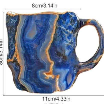 Coffee Cup | Handmade Mineral Crystal | Insulating Microwave Safe Coffee Mugs 350-450ml 7
