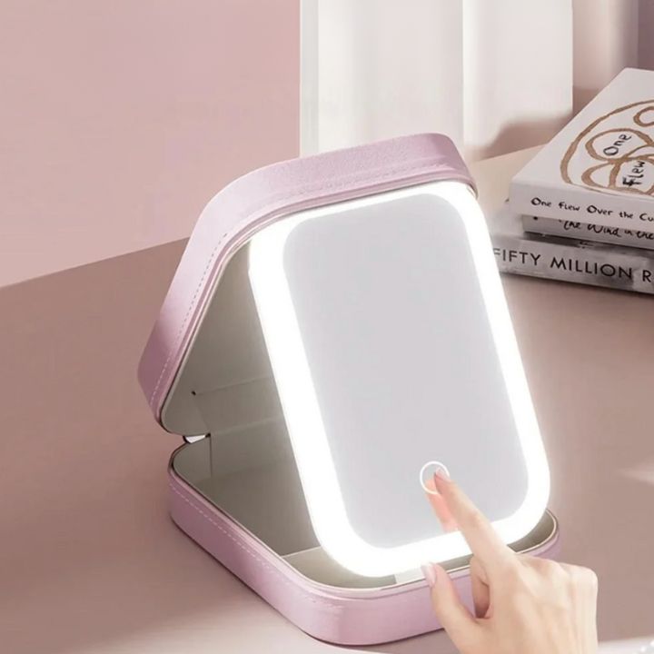 Cosmetic Case | Integrated LED Mirror | Travel Makeup Bag for Organized Cosmetics 1