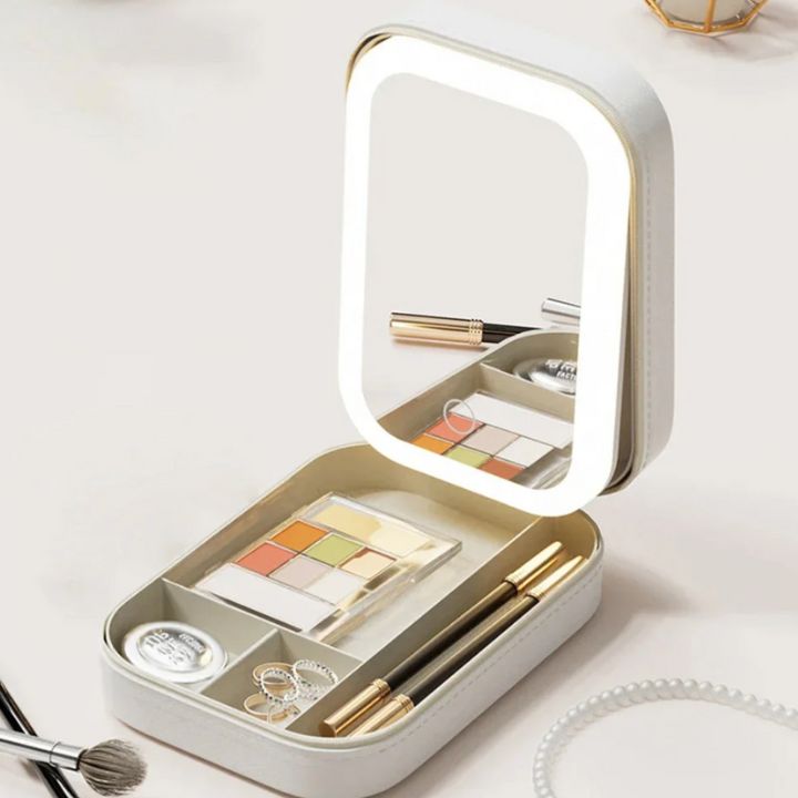 Cosmetic Case | Integrated LED Mirror | Travel Makeup Bag for Organized Cosmetics 2