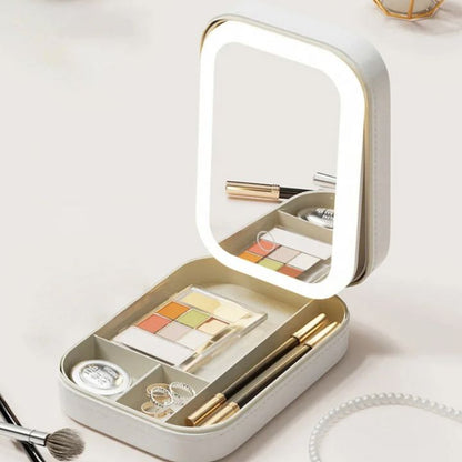 Cosmetic Case | Integrated LED Mirror | Travel Makeup Bag for Organized Cosmetics 2