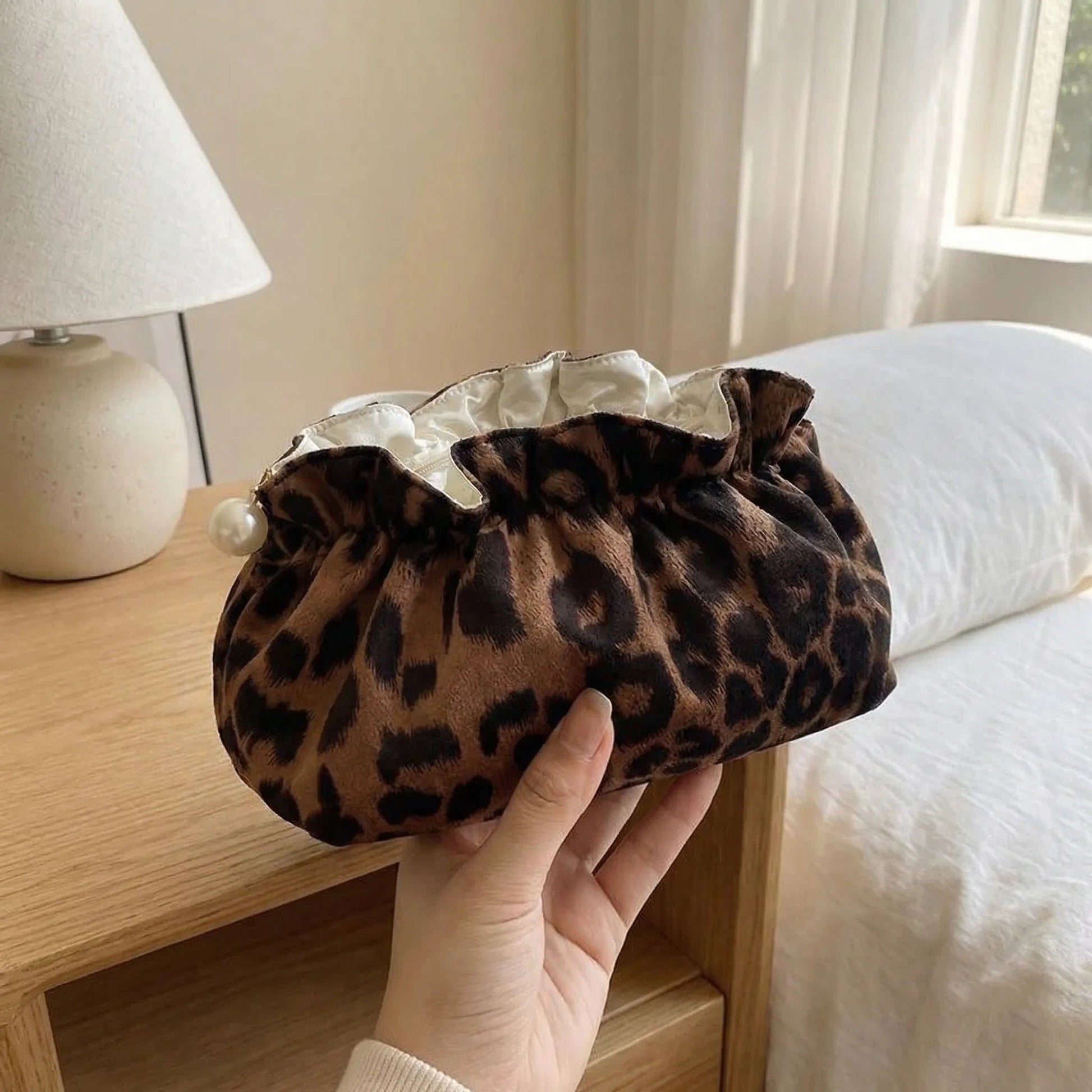 Cosmetic Pouch | Leopard Print Design | Travel Makeup Bag Organizer for Easy Cosmetic Storage 2