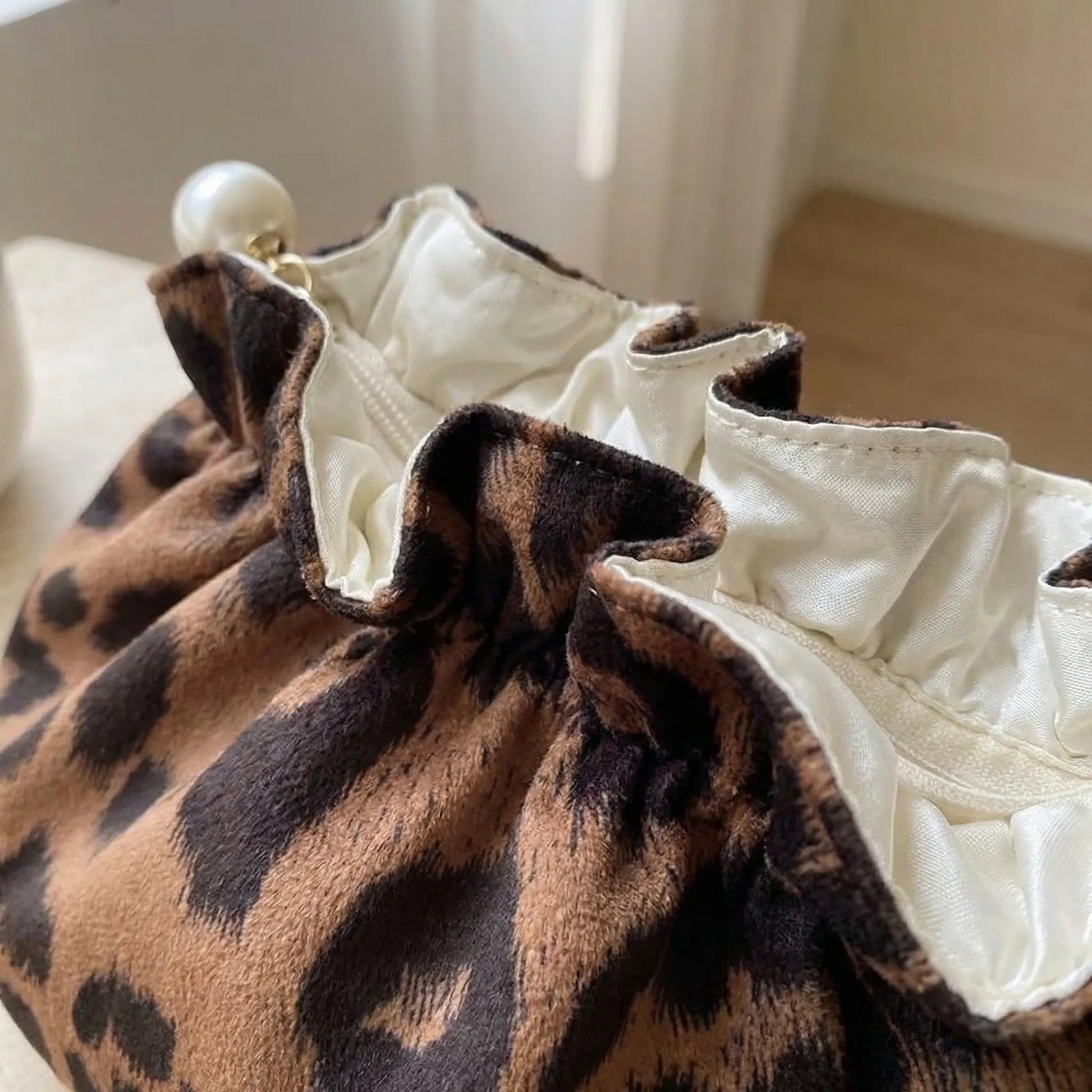 Cosmetic Pouch | Leopard Print Design | Travel Makeup Bag Organizer for Easy Cosmetic Storage 5