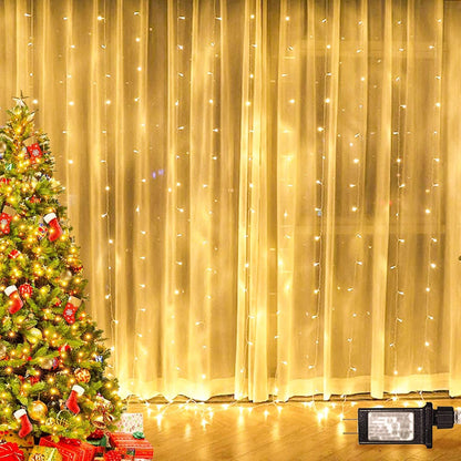 Curtain Lights | IP65 Waterproof LED Bulbs | Outdoor String Lights with Remote and Multiple Modes 0