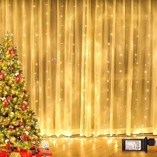 Curtain Lights | IP65 Waterproof LED Bulbs | Outdoor String Lights with Remote and Multiple Modes 0