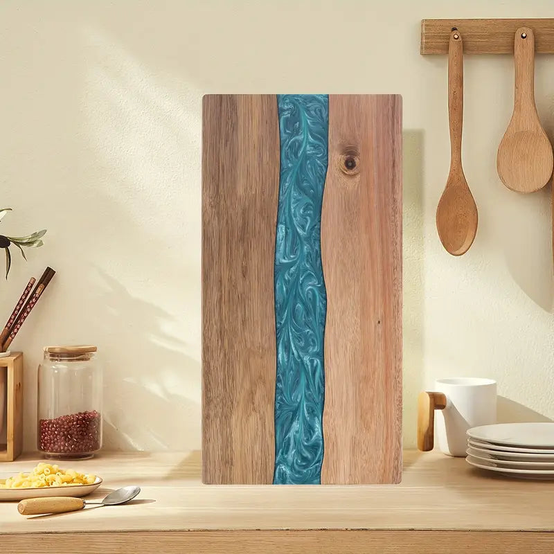 Cutting Board | Acacia Wood Large Charcuterie Board with Unique Resin River Design 2