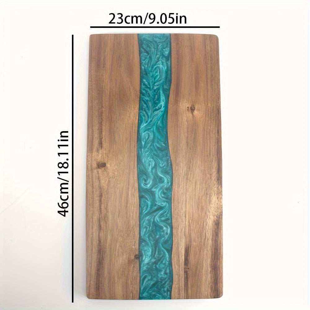 Cutting Board | Acacia Wood Large Charcuterie Board with Unique Resin River Design 3