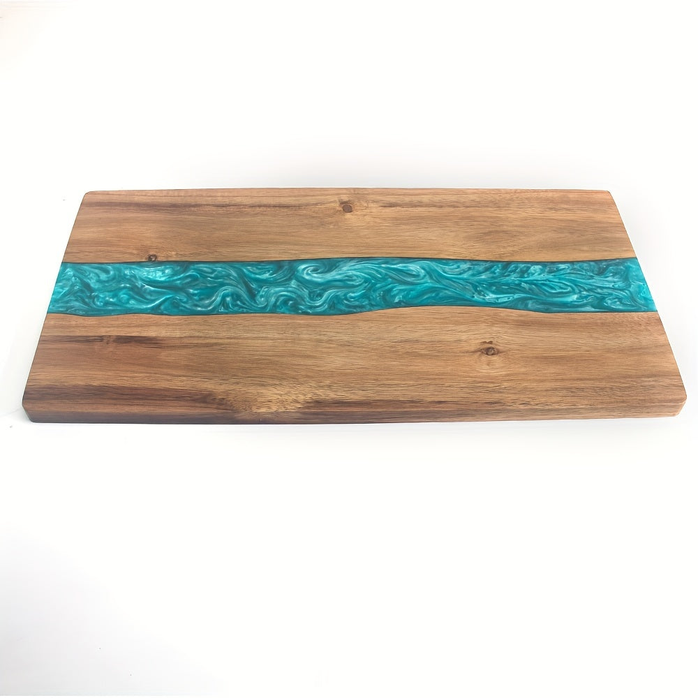 Cutting Board | Acacia Wood Large Charcuterie Board with Unique Resin River Design 4