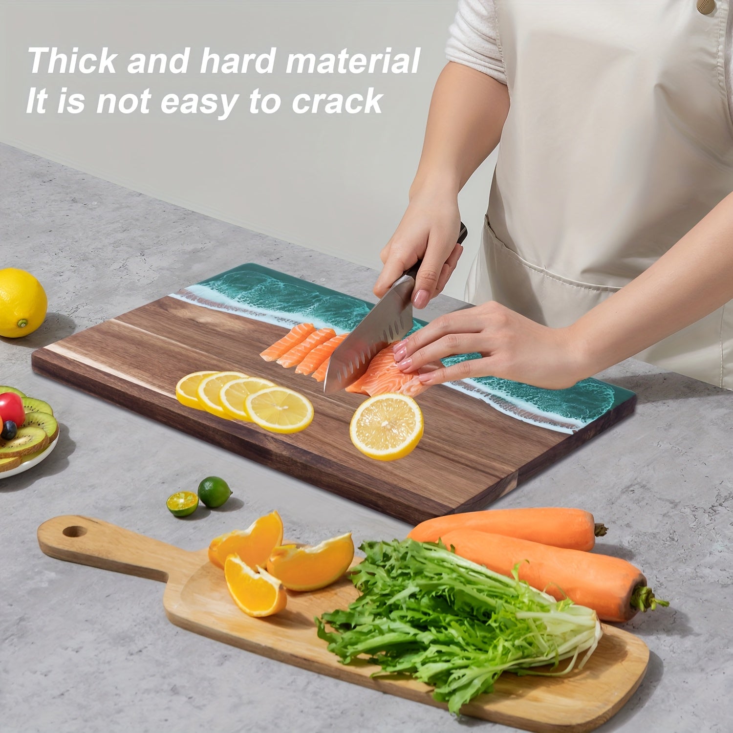 Cutting Board | Acacia Wood with Resin Inlay | Custom Cutting Boards for Chopping and Serving 3