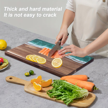 Cutting Board | Acacia Wood with Resin Inlay | Custom Cutting Boards for Chopping and Serving 3