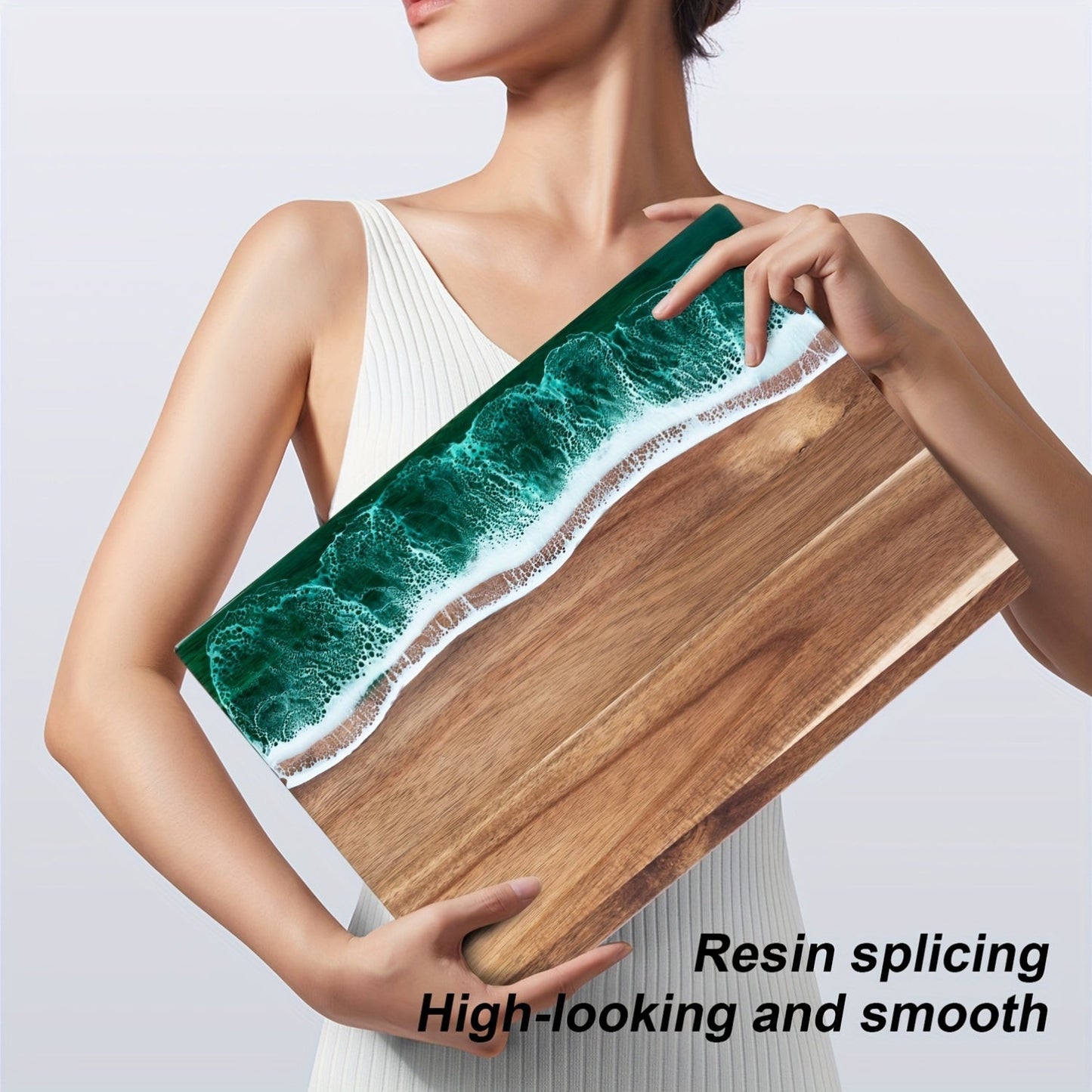 Cutting Board | Acacia Wood with Resin Inlay | Custom Cutting Boards for Chopping and Serving 4