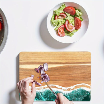Cutting Board | Acacia Wood with Resin Inlay | Custom Cutting Boards for Chopping and Serving 8