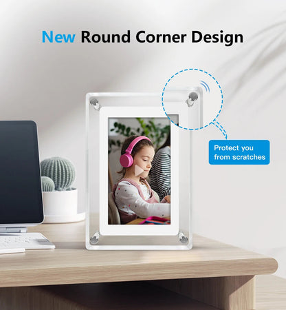 Digital Photo Frame | Acrylic Body with IPS HD Display | Portable 5-Inch Digital Picture Frame with Rechargeable Battery 3