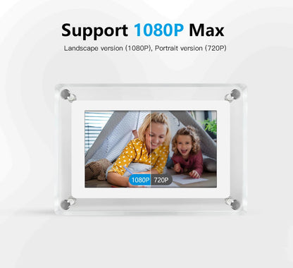Digital Photo Frame | Acrylic Body with IPS HD Display | Portable 5-Inch Digital Picture Frame with Rechargeable Battery 4