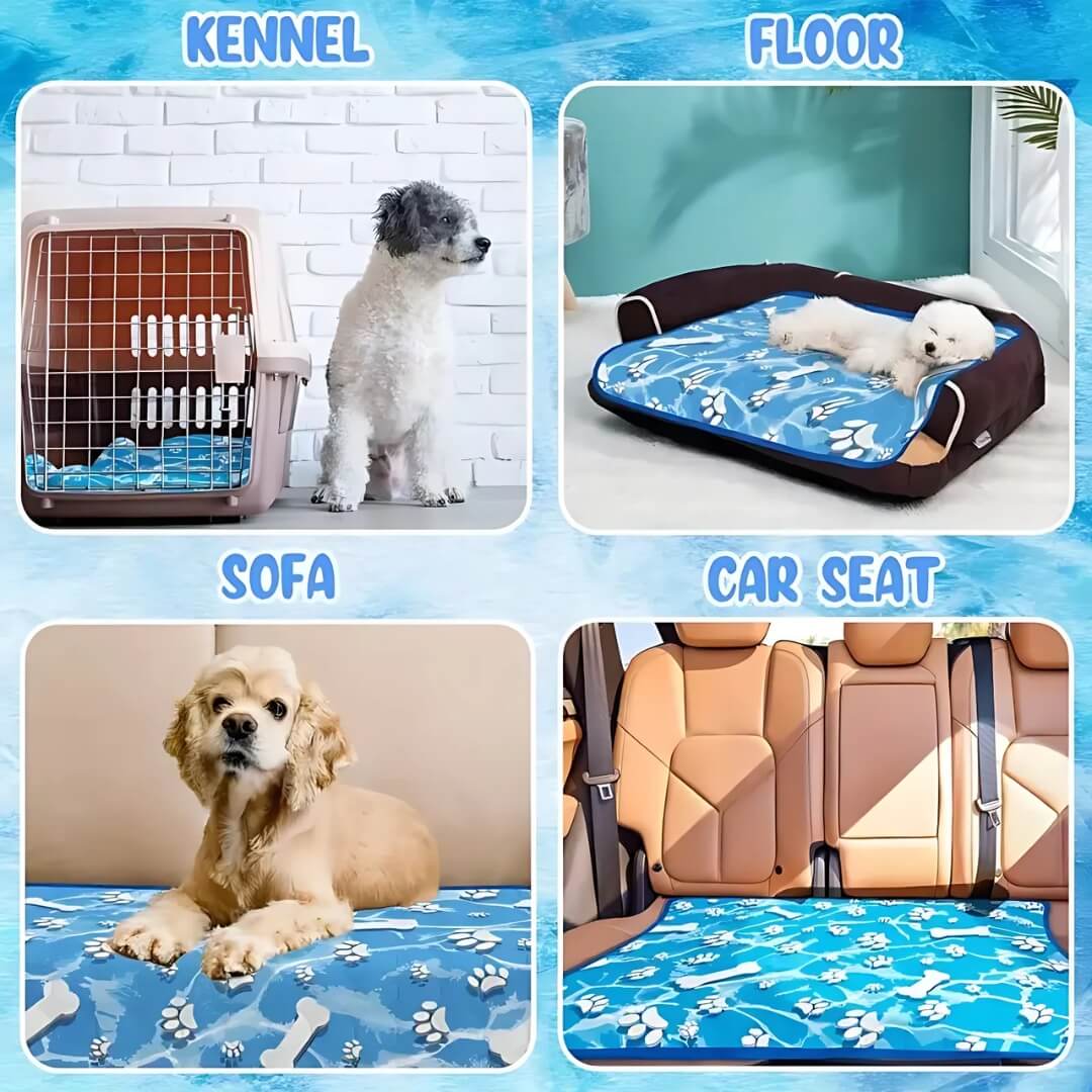 Dog Cooling Mat | Ice Silk Fabric | Self-Cooling Dog Mat for Hot Weather Relief 1