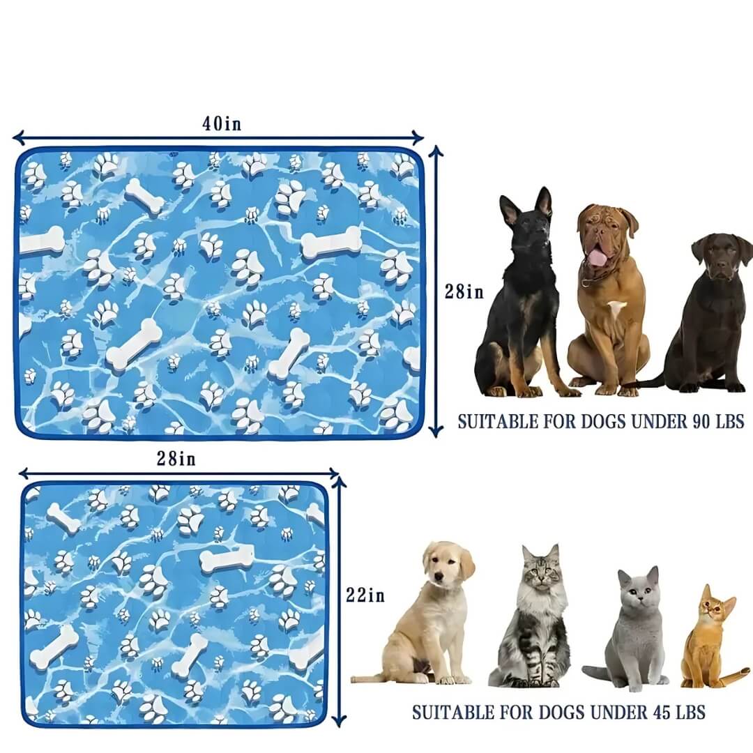 Dog Cooling Mat | Ice Silk Fabric | Self-Cooling Dog Mat for Hot Weather Relief 3