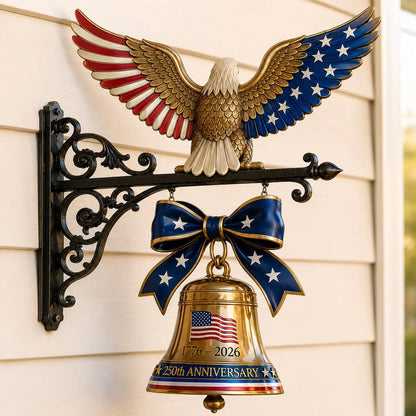 Eagle Bell | Heavy-Duty Cast Metal | 1776-2026 Semiquincentennial Commemorative Liberty Bell 3